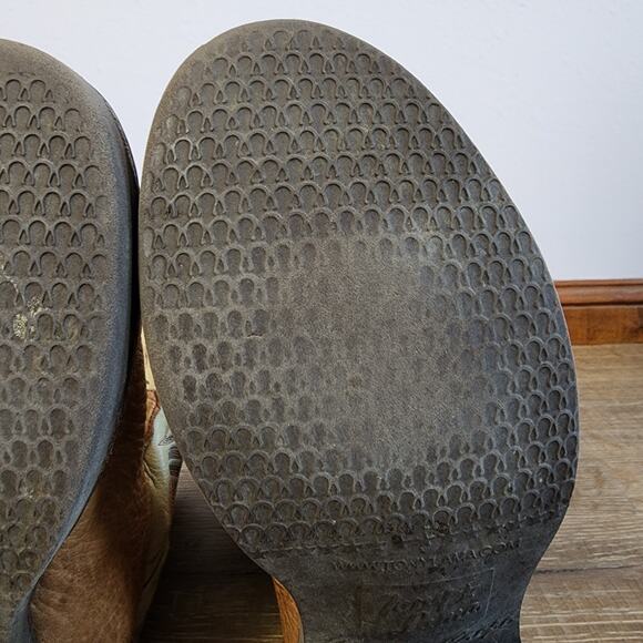 Vintage Tony Lama Kevin Fowler Signed Cowboy Crepe Roper Boots | Women's 6.5B - Picture 15 of 15